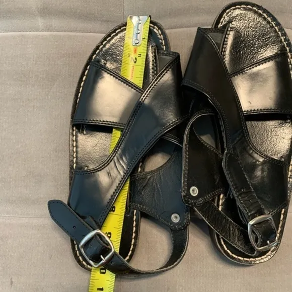 Bilbo Leather Cross Sandals Black Size 26 Size 8-8.5-9