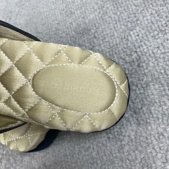 Birdies The Phoebe Velvet Mule Slides In Navy Size 9 Penny Loafer Leather Comfy