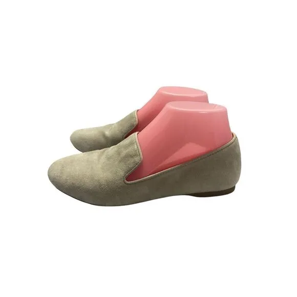 Birdies The Starling Shadow Tan Suede Slip On Quilted Cushion Sole Flats Wms Sz