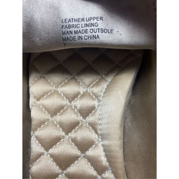 Birdies The Starling Shadow Tan Suede Slip On Quilted Cushion Sole Flats Wms Sz