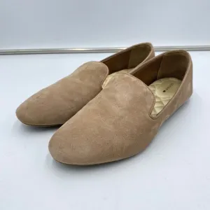 Birdies Women's Tan The Sterling Suede Leather Slip-on Ballet Flats Size 10