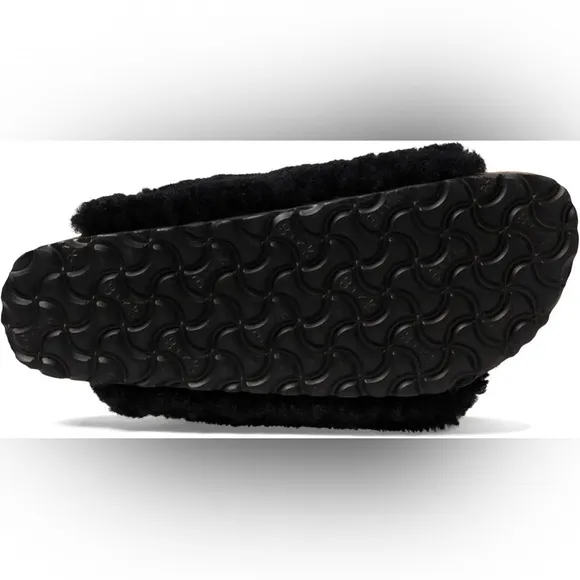 🖤BIRKENSTOCK ARIZONA BIG BUCKLE TEDDY SHEARLING SANDALS BLACK 9 40 NARROW