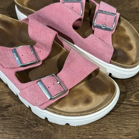 Birkenstock Arizona candy pink chunky sandals size 9