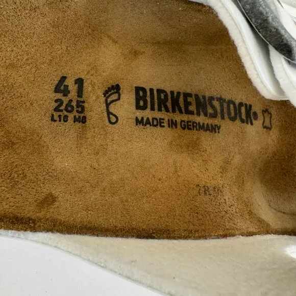 Birkenstock Arizona Classic Two Buckle Sandals Slides White 41, L10, M8 Regular