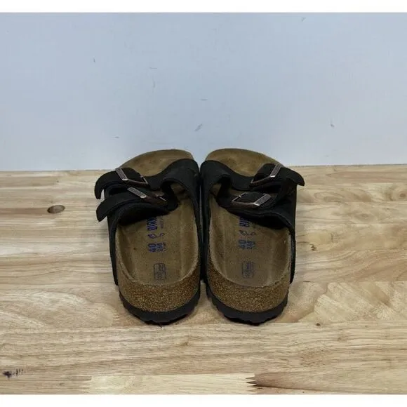 Birkenstock Arizona Dark Brown Suede Leather Soft Footbed Sandals Women’s Sz 9