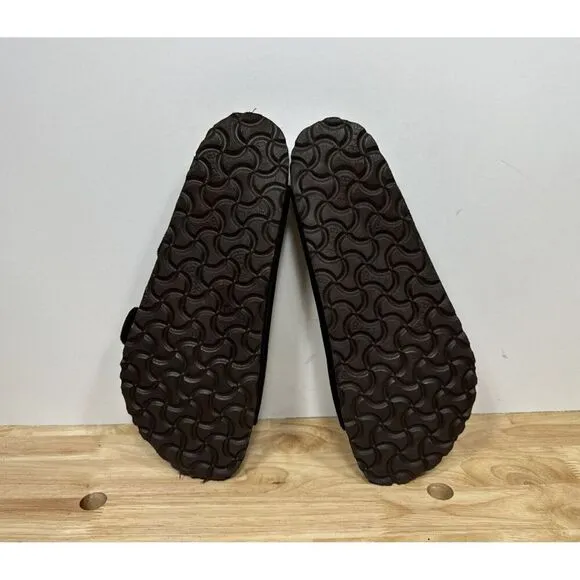 Birkenstock Arizona Dark Brown Suede Leather Soft Footbed Sandals Women’s Sz 9