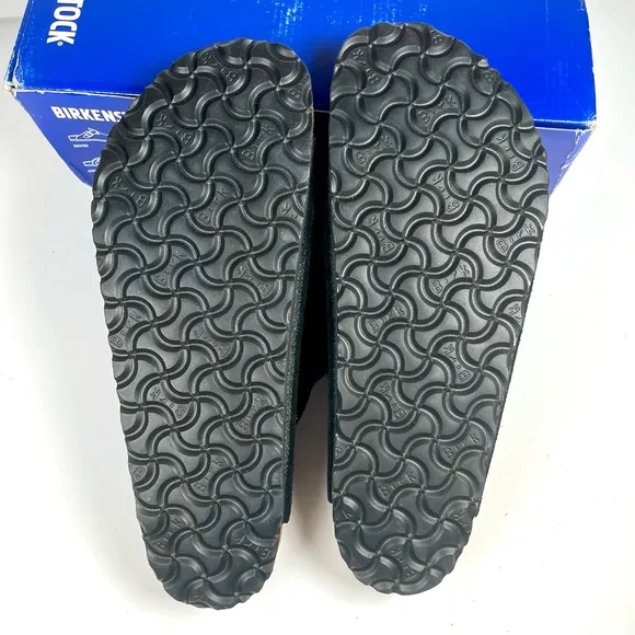 Birkenstock Arizona Men’s Sandals Soft Footbed Black Suede Leather Size 9