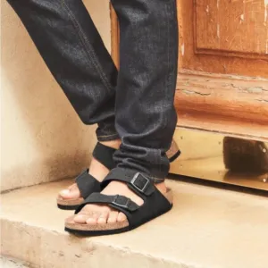 Birkenstock Arizona Oiled Leather black sandals 42 US men 9.5 UNISEX