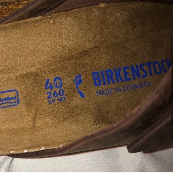 Birkenstock Arizona oiled leather brown sandals 40=9