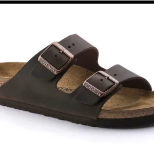 Birkenstock Arizona oiled leather brown sandals 40=9
