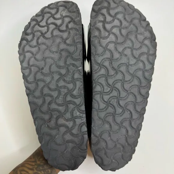 Birkenstock Birko-Flor Patent Leather Black Sandals