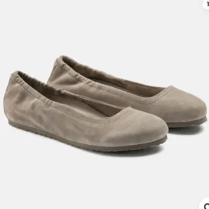 BIRKENSTOCK CELINA SUEDE TAUPE FLATS size 37