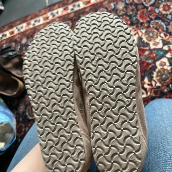 BIRKENSTOCK CELINA SUEDE TAUPE FLATS size 37