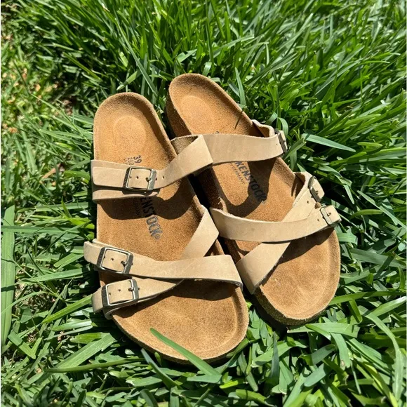 Birkenstock Franca Tobacco brown Oiled Leather sandals Size 39 US 8.5