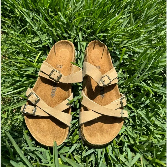 Birkenstock Franca Tobacco brown Oiled Leather sandals Size 39 US 8.5