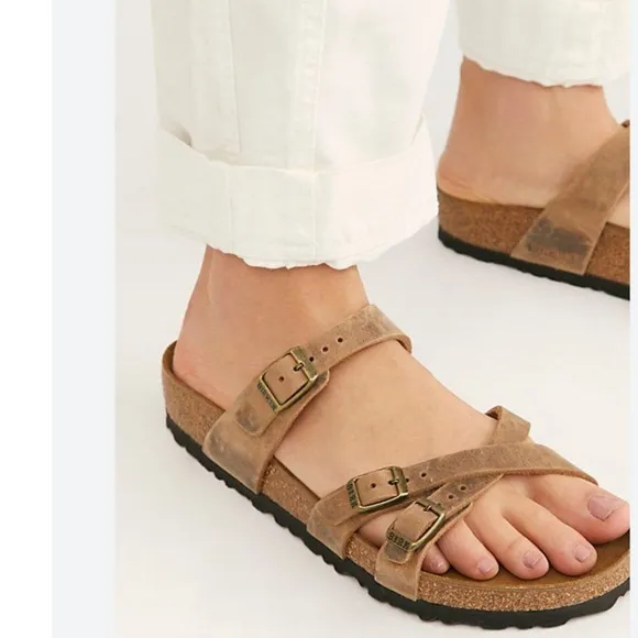 Birkenstock Franca Tobacco brown Oiled Leather sandals Size 39 US 8.5