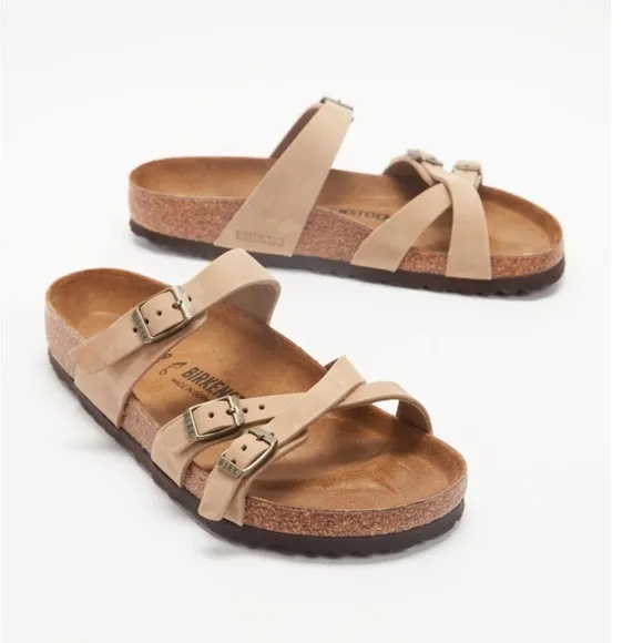 Birkenstock Franca Tobacco brown Oiled Leather sandals Size 39 US 8.5