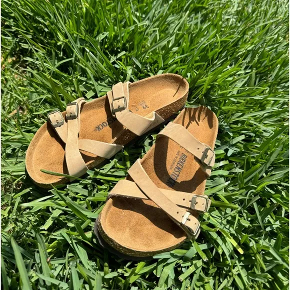 Birkenstock Franca Tobacco brown Oiled Leather sandals Size 39 US 8.5