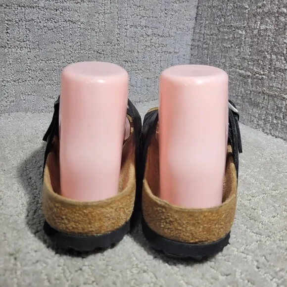 Birkenstock Franca Unisex Size EU 38 US L7 M5 R Black Leather Strap Sandals