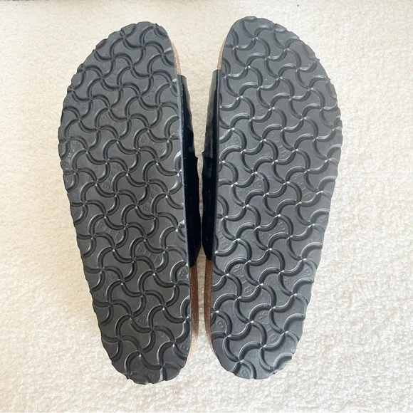 Birkenstock Granada Black Patent Leather Slides Sandals Size EU 41