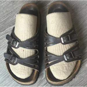 Birkenstock Grenada Soft. Footbed Sandals Habana Oiled Leather Women 6-6.5 EU 37