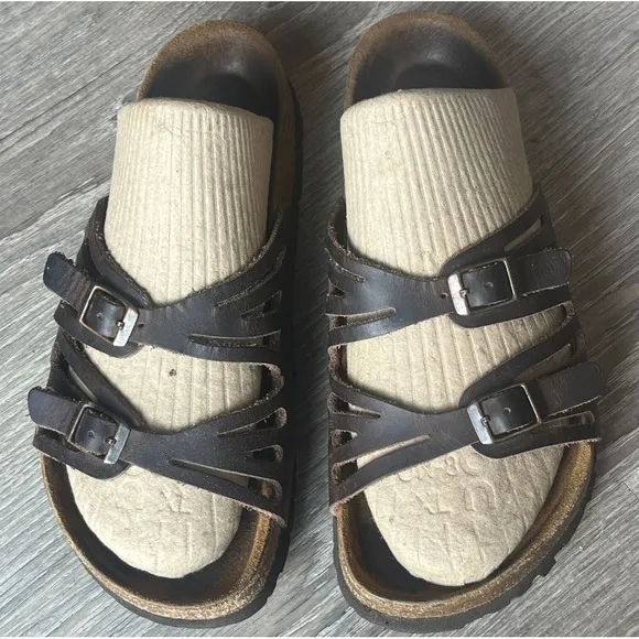 Birkenstock Grenada Soft. Footbed Sandals Habana Oiled Leather Women 6-6.5 EU 37