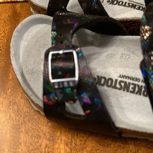 BIRKENSTOCK kids  Colorado Microfibre Hologram Black Blue Sandal