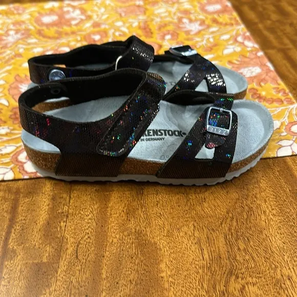 BIRKENSTOCK kids  Colorado Microfibre Hologram Black Blue Sandal