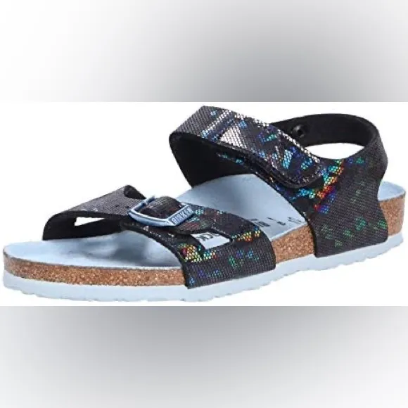 BIRKENSTOCK kids  Colorado Microfibre Hologram Black Blue Sandal