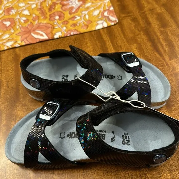 BIRKENSTOCK kids  Colorado Microfibre Hologram Black Blue Sandal
