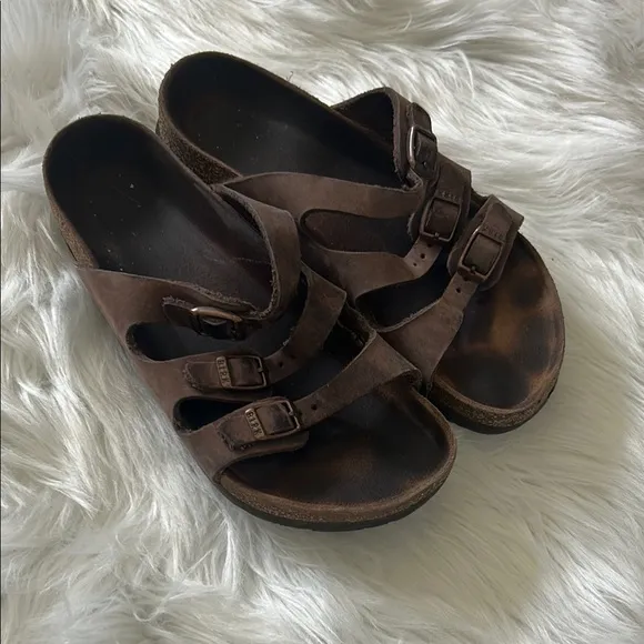 Birkenstock Leather Sandals with Buckles