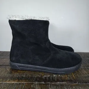 Birkenstock Lille Boot Kids Size 3 EU 34 Regular Suede Side Zip Boots Black