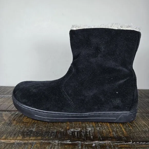 Birkenstock Lille Boot Kids Size 3 EU 34 Regular Suede Side Zip Boots Black