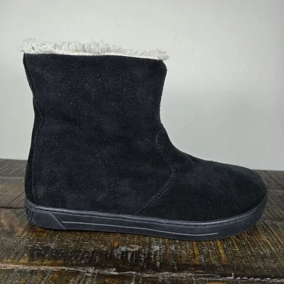 Birkenstock Lille Boot Kids Size 3 EU 34 Regular Suede Side Zip Boots Black