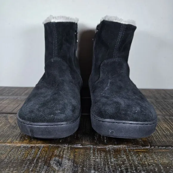 Birkenstock Lille Boot Kids Size 3 EU 34 Regular Suede Side Zip Boots Black