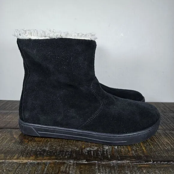 Birkenstock Lille Boot Kids Size 3 EU 34 Regular Suede Side Zip Boots Black
