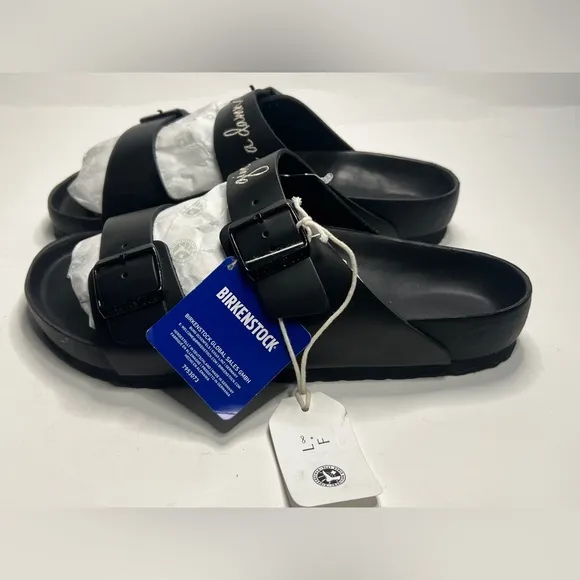 Birkenstock Lingua Franca black leather Arizona sandals