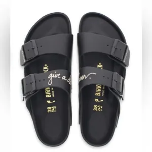 Birkenstock Lingua Franca black leather Arizona sandals