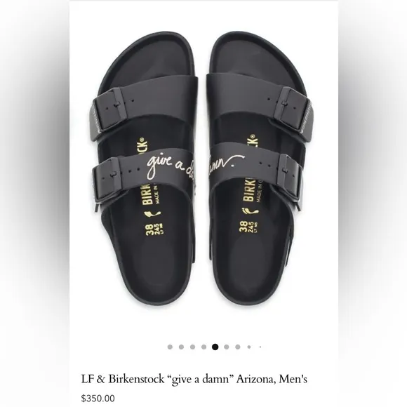 Birkenstock Lingua Franca black leather Arizona sandals