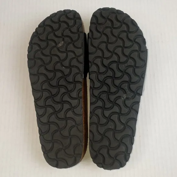 Birkenstock Madrid Black Leather Sandals