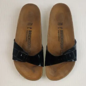 Birkenstock Madrid Black Leather Sandals