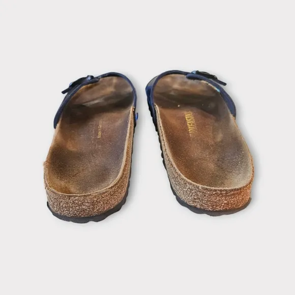 Birkenstock Madrid Blue Patent Leather Sandals