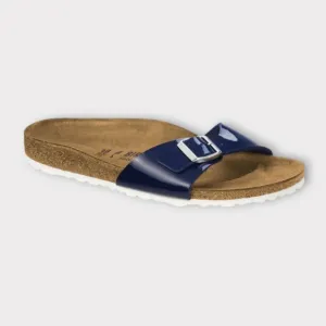 Birkenstock Madrid Blue Patent Leather Sandals
