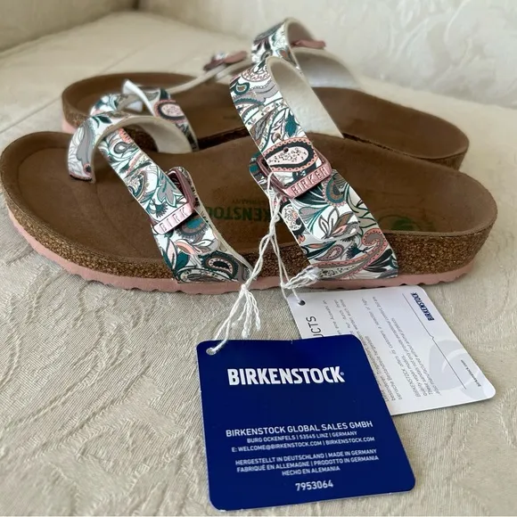 Birkenstock mayari parsley light rose printed slides kids size 13