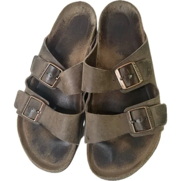 Birkenstock Men’s Arizona Brown Leather Sandals Eva EU 44 US 11