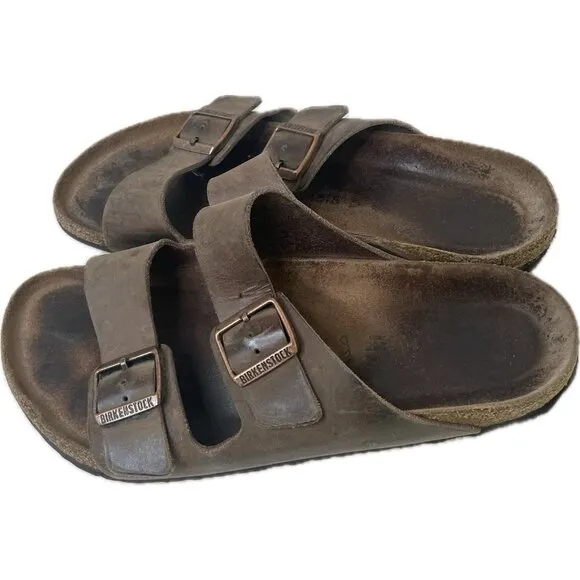 Birkenstock Men’s Arizona Brown Leather Sandals Eva EU 44 US 11
