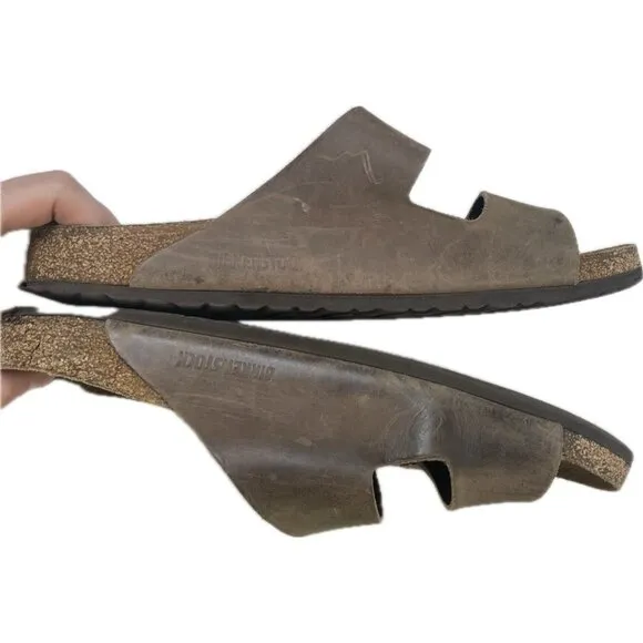 Birkenstock Men’s Arizona Brown Leather Sandals Eva EU 44 US 11