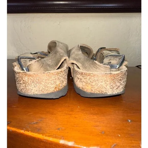 Birkenstock Milano Brown Leather Sandals Size US 9.5 EU 42 Regular
