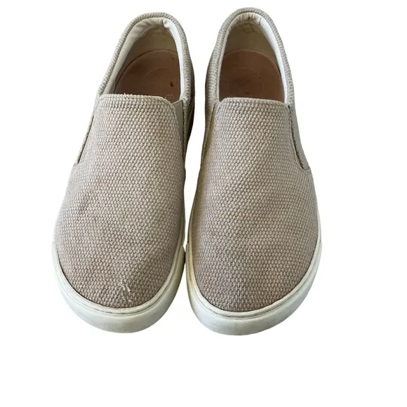 Birkenstock Oswego slip on canvas loafers shoes casual men’s beige shoes Sz 39