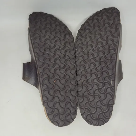 Birkenstock Sandals Mens EU45 US12 Arizona Brown Oiled Habana Leather Slides